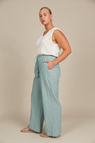 Fleur Pant - Seafoam - Isle of Mine Clothing - Pant Wide