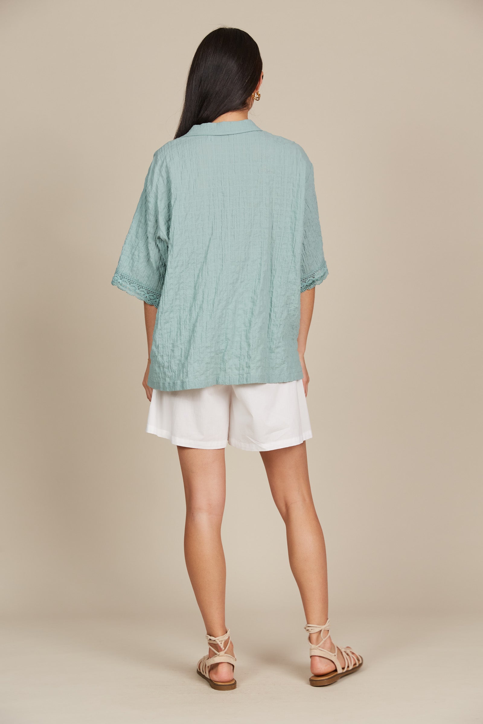 Fleur Shirt - Seafoam - Isle of Mine Clothing - Shirt S/S