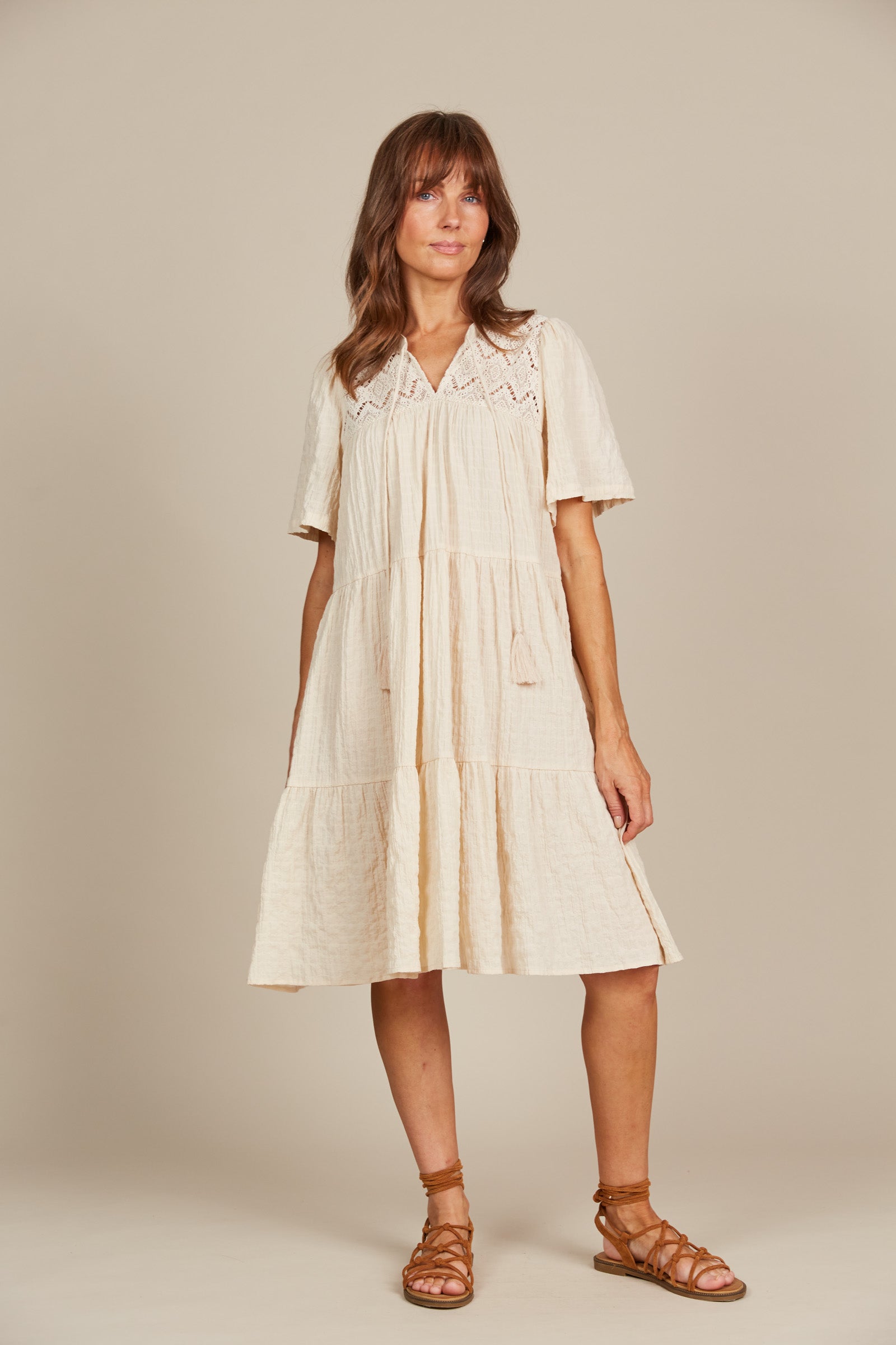 Fleur Dress - Canvas - Isle of Mine Clothing - Dress Maxi