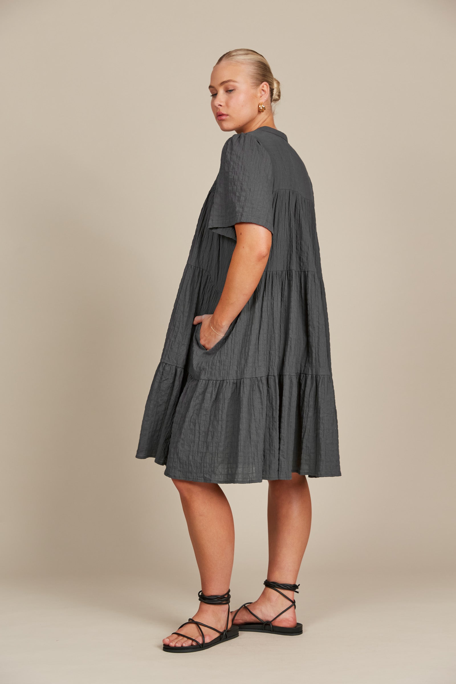 Fleur Dress - Graphite - Isle of Mine Clothing - Dress Maxi