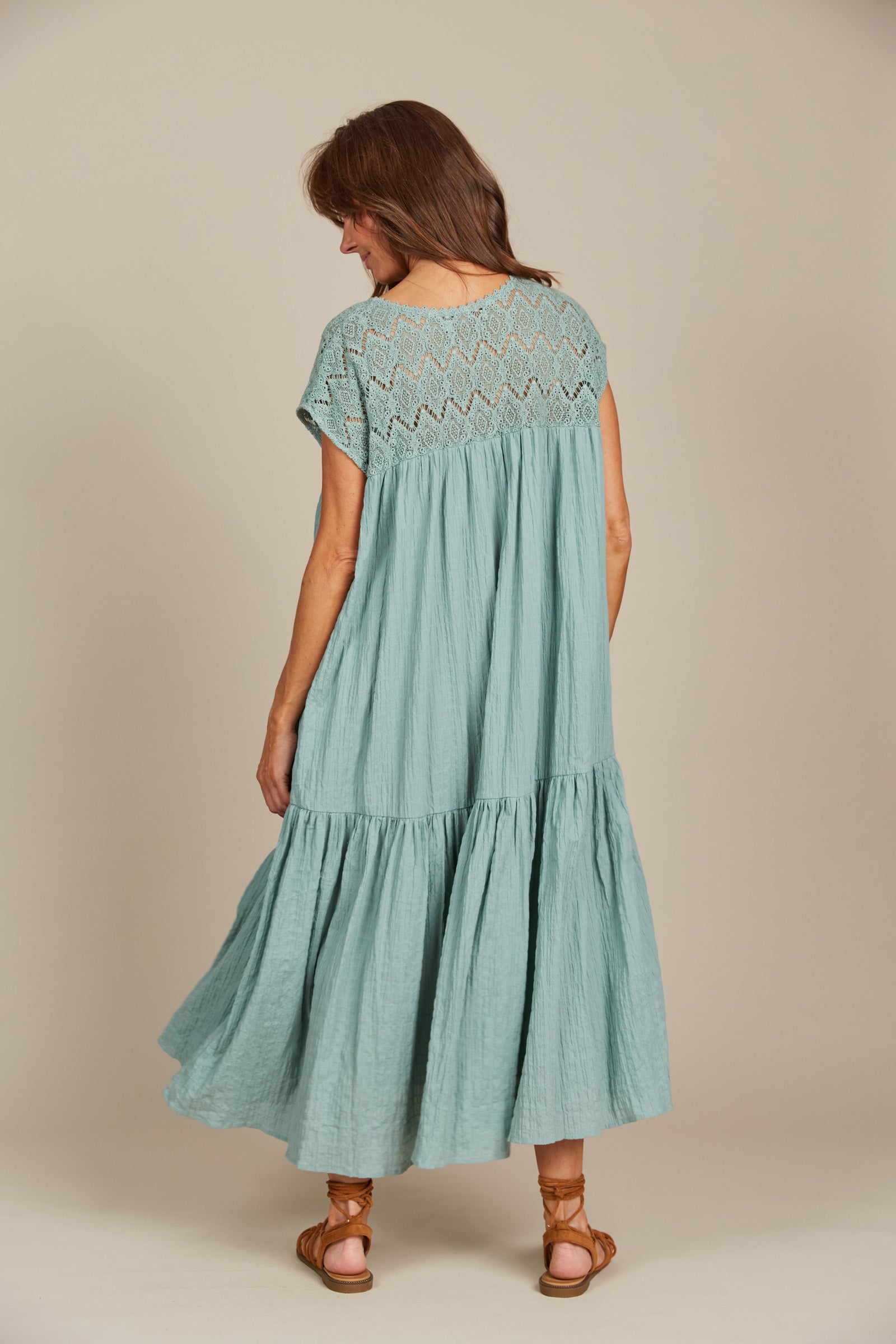 Fleur Relaxed Dress - Seafoam - Isle of Mine Clothing - Dress Maxi One Size