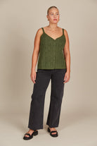 Sylvie Tank - Olive - Isle of Mine Clothing - Knit Top Sleeveless