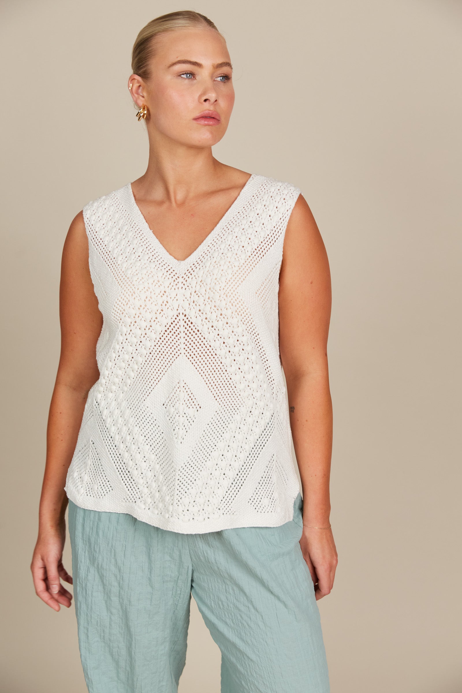 Sylvie Top - Lotus - Isle of Mine Clothing - Knit Top Sleeveless