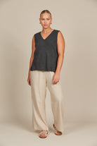 Sylvie Top - Graphite - Isle of Mine Clothing - Knit Top Sleeveless