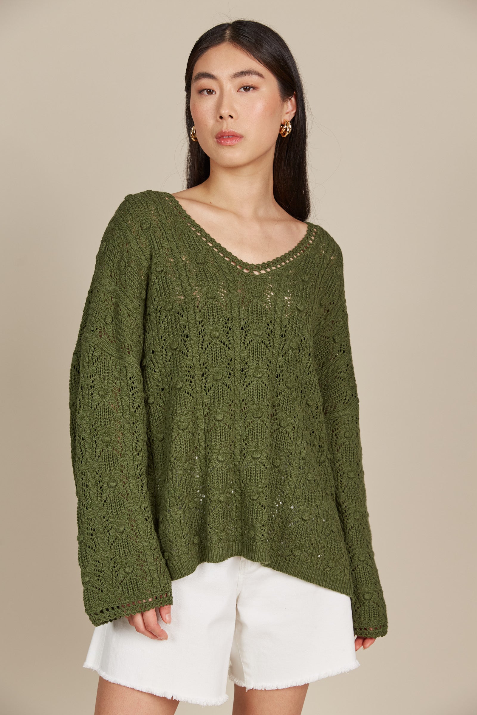 Sylvie Jumper - Olive - Isle of Mine Clothing - Knit Jumper One Size