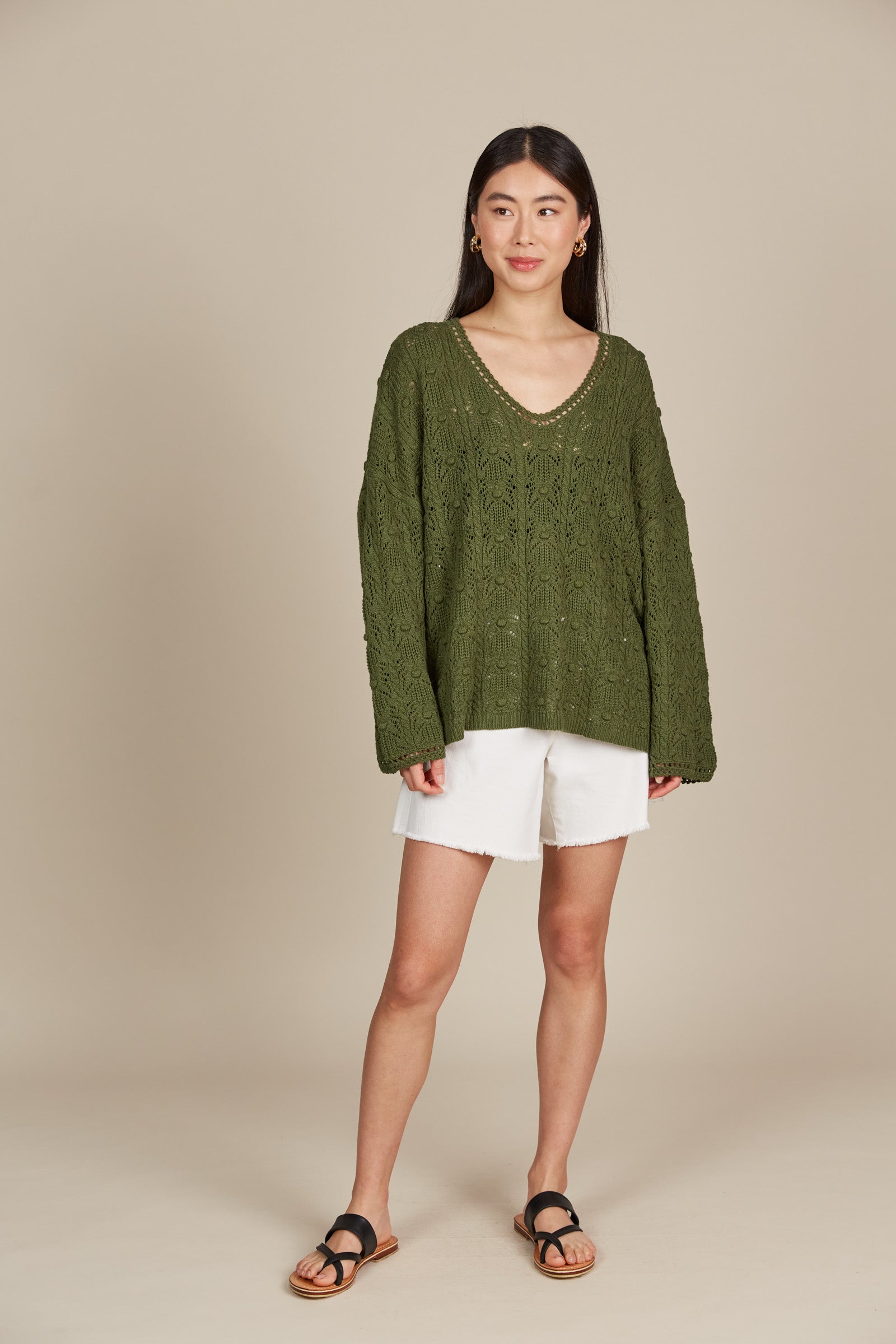 Sylvie Jumper - Olive - Isle of Mine Clothing - Knit Jumper One Size