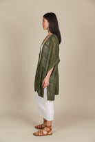 Sylvie Cape - Olive - Isle of Mine Clothing - Knit Cape One Size