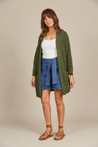 Sylvie Cardigan - Olive - Isle of Mine Clothing - Knit Cardigan One Size