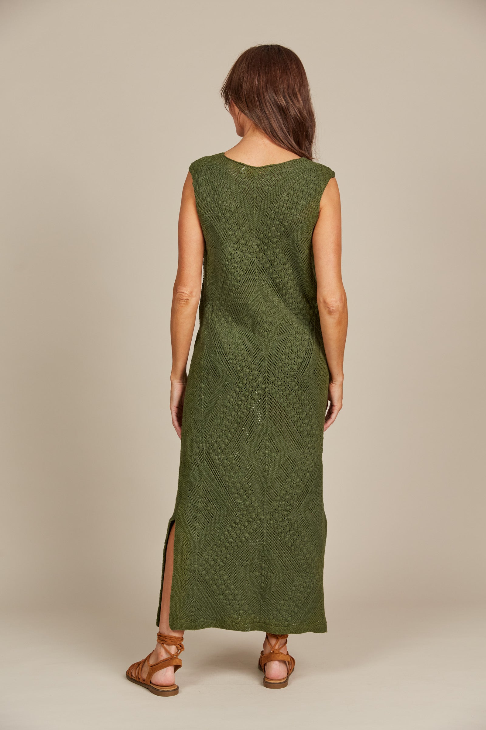 Sylvie Dress - Olive - Isle of Mine Clothing - Knit Dress Long