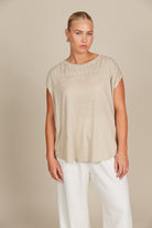 Sabine TShirt - Canvas - Isle of Mine Clothing - Top Tshirt S/S Linen