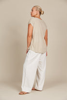 Sabine TShirt - Canvas - Isle of Mine Clothing - Top Tshirt S/S Linen