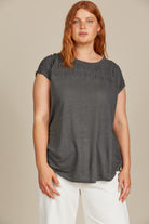 Sabine TShirt - Graphite - Isle of Mine Clothing - Top Tshirt S/S Linen