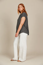 Sabine TShirt - Graphite - Isle of Mine Clothing - Top Tshirt S/S Linen