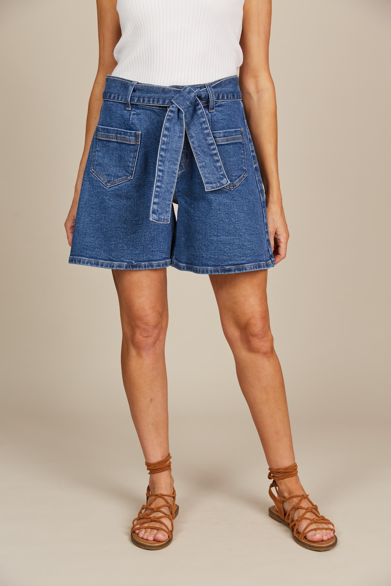 Margot Denim Short - Denim - Isle of Mine Clothing - Denim Short