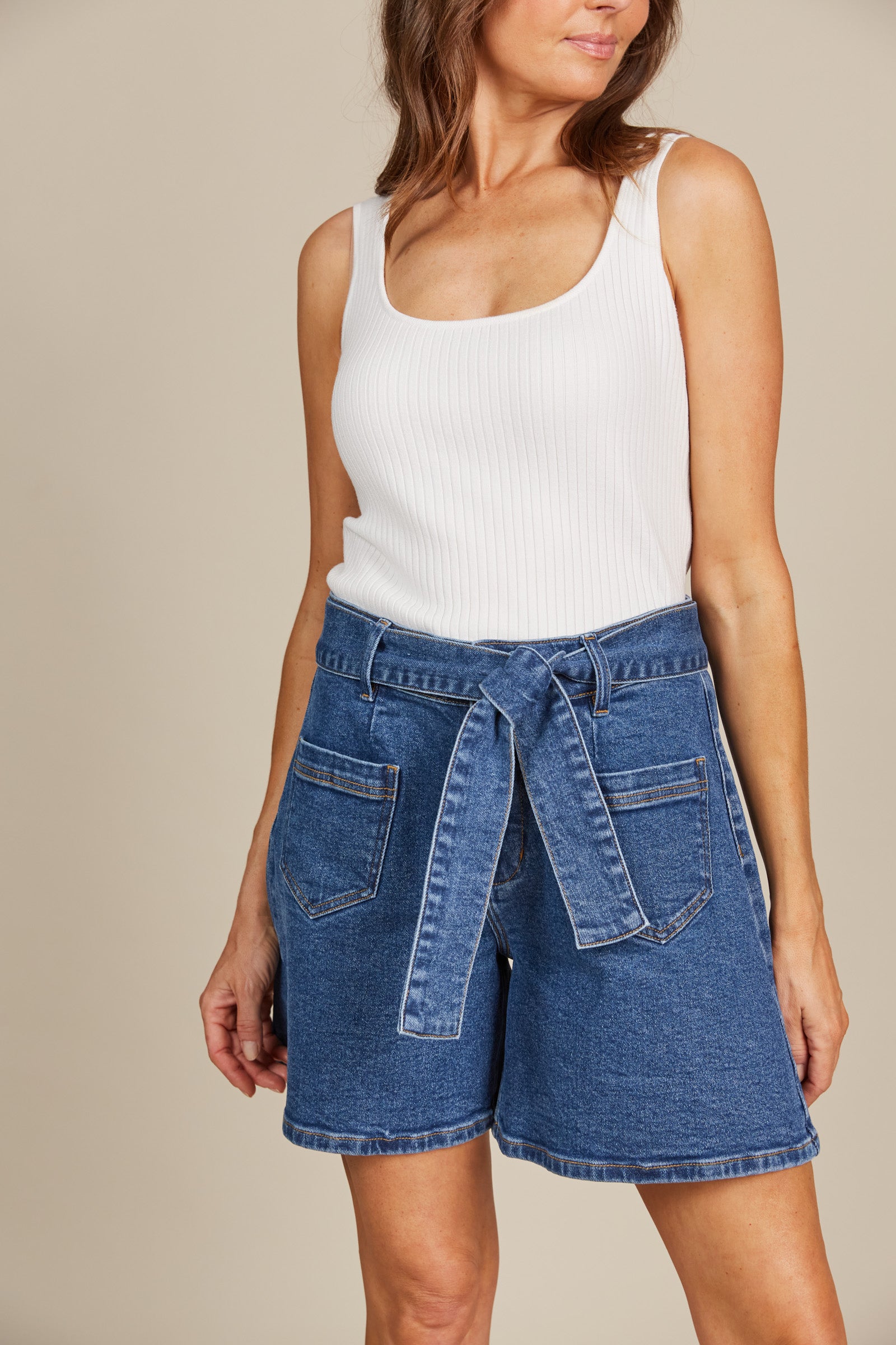 Margot Denim Short - Denim - Isle of Mine Clothing - Denim Short