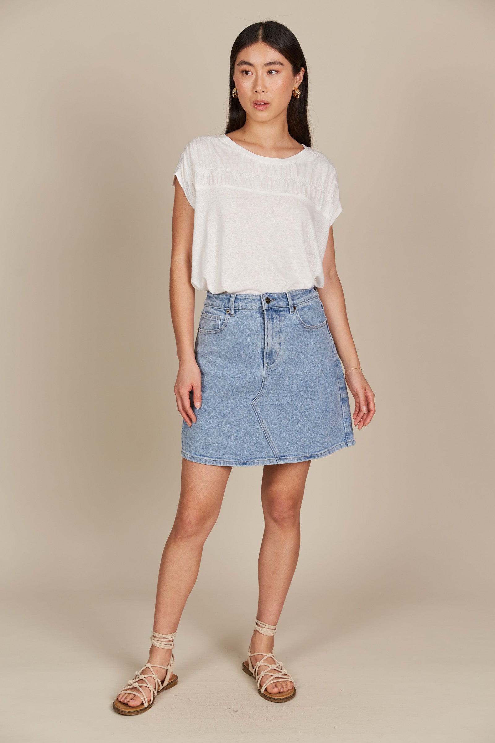 Margot Denim Skirt - Stellar - Isle of Mine Clothing - Denim Skirt