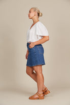 Margot Denim Skirt - Denim - Isle of Mine Clothing - Denim Skirt