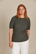 Juliette Top - Olive - Isle of Mine Clothing - Knit Top S/S