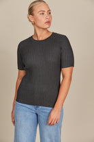 Juliette Top - Graphite - Isle of Mine Clothing - Knit Top S/S