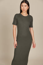 Juliette Maxi - Olive - Isle of Mine Clothing - Knit Dress Long