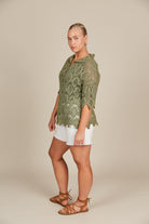 Giselle Shirt - Olive - Isle of Mine Clothing - Knit Shirt