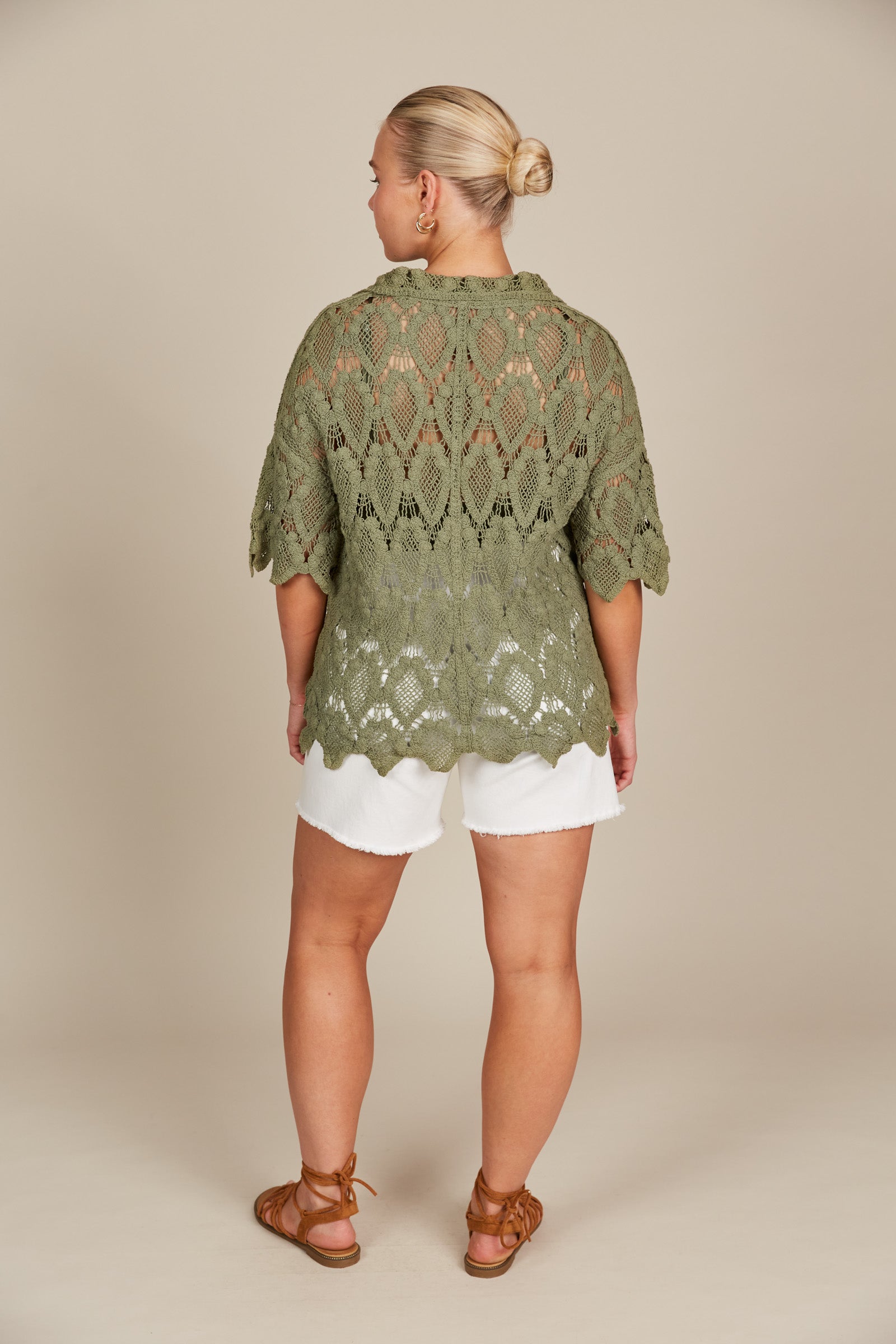 Giselle Shirt - Olive - Isle of Mine Clothing - Knit Shirt