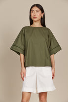 Remi Top - Olive - Isle of Mine Clothing - Top S/S