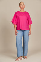 Remi Top - Raspberry - Isle of Mine Clothing - Top S/S