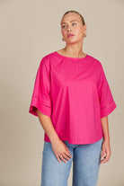 Remi Top - Raspberry - Isle of Mine Clothing - Top S/S