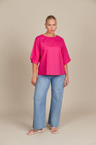 Remi Top - Raspberry - Isle of Mine Clothing - Top S/S