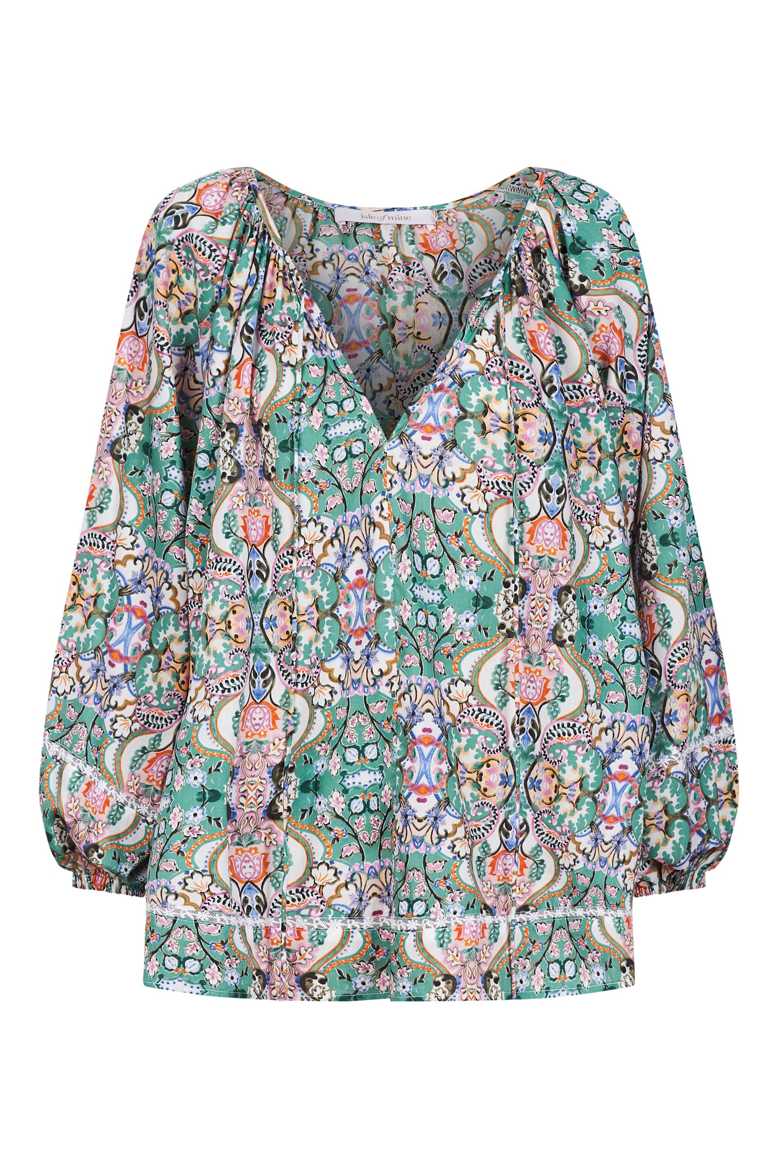 Remi Blouse - Lotus Fleuron - Isle of Mine Clothing - Top L/S