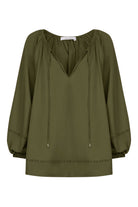 Remi Blouse - Olive - Isle of Mine Clothing - Top L/S