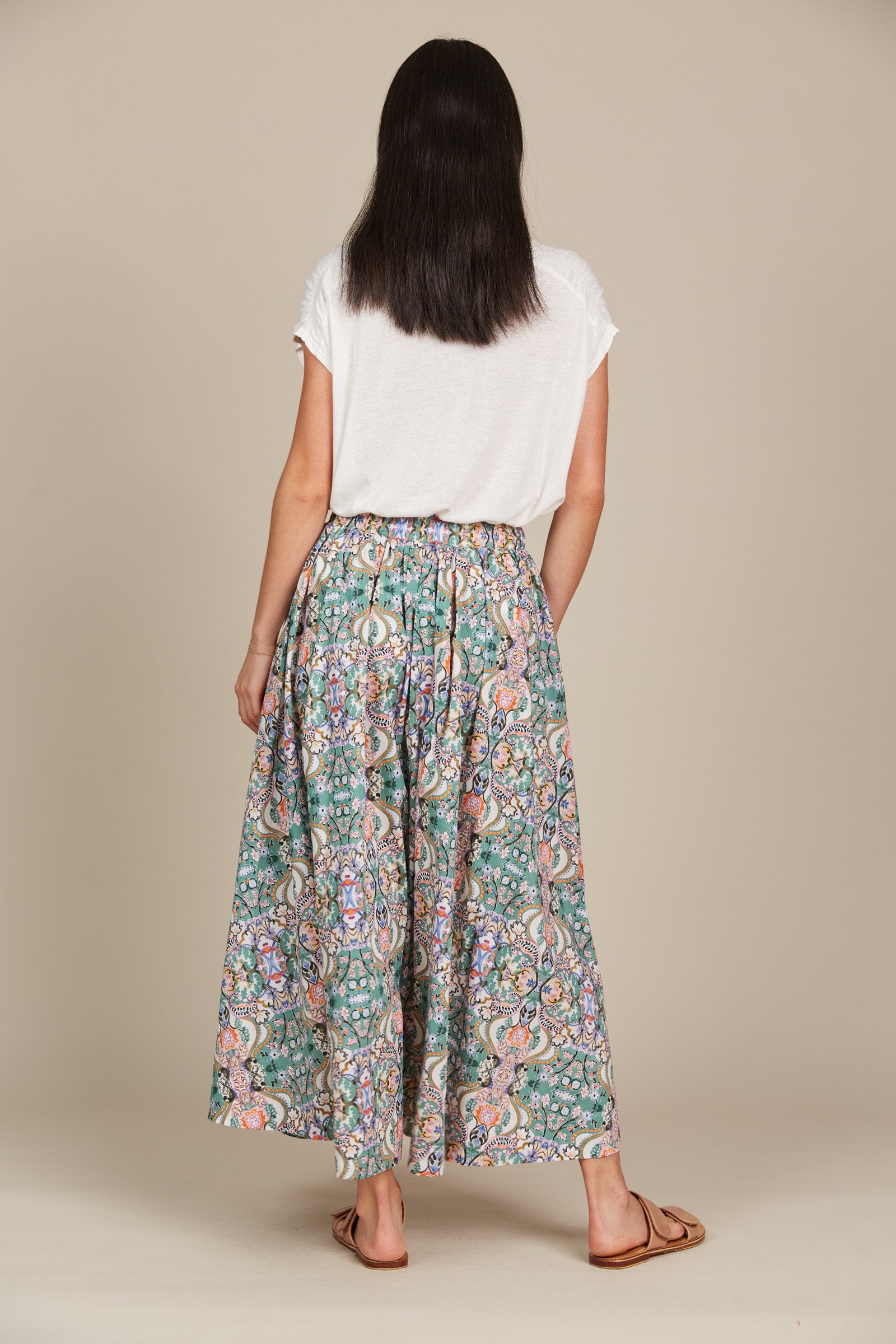 Remi Maxi Skirt - Lotus Fleuron - Isle of Mine Clothing - Skirt Maxi