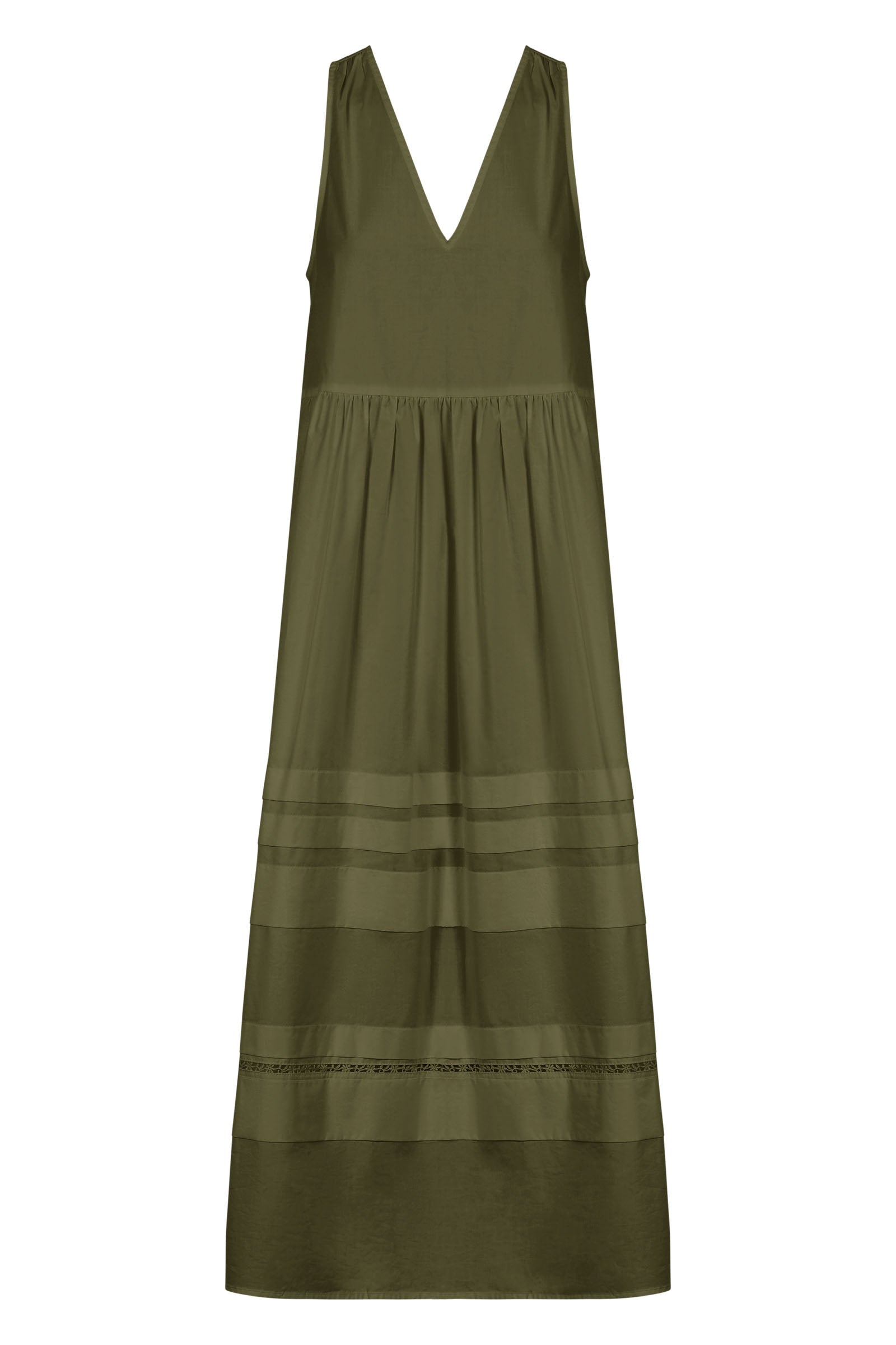 Remi Tank Dress - Olive - Isle of Mine Clothing - Dress Strappy Maxi