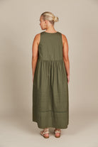 Remi Tank Dress - Olive - Isle of Mine Clothing - Dress Strappy Maxi