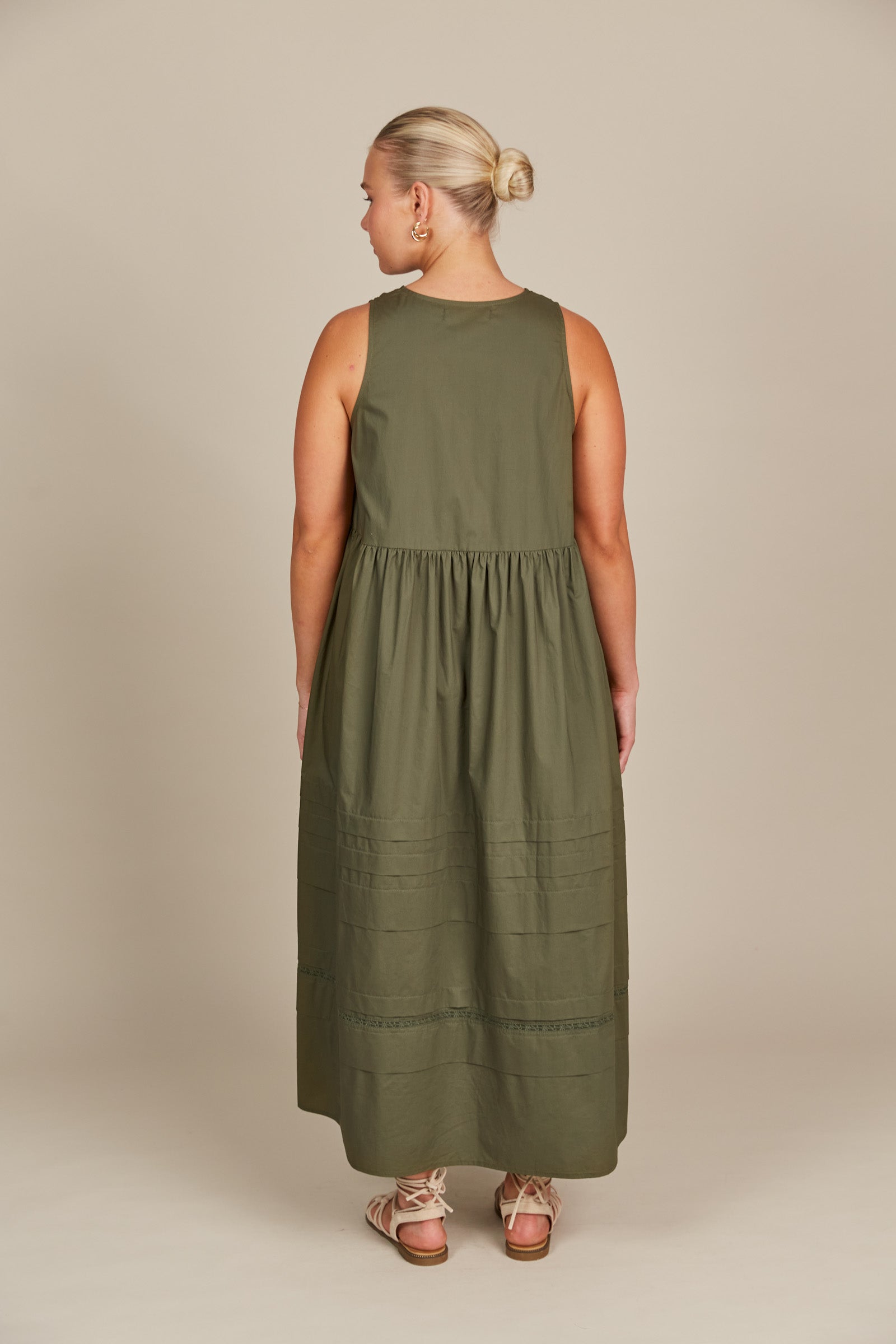 Remi Tank Dress - Olive - Isle of Mine Clothing - Dress Strappy Maxi