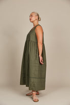 Remi Tank Dress - Olive - Isle of Mine Clothing - Dress Strappy Maxi