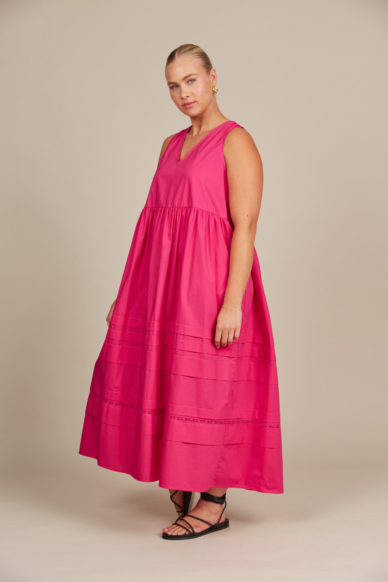 Remi Tank Dress - Raspberry - Isle of Mine Clothing - Dress Strappy Maxi