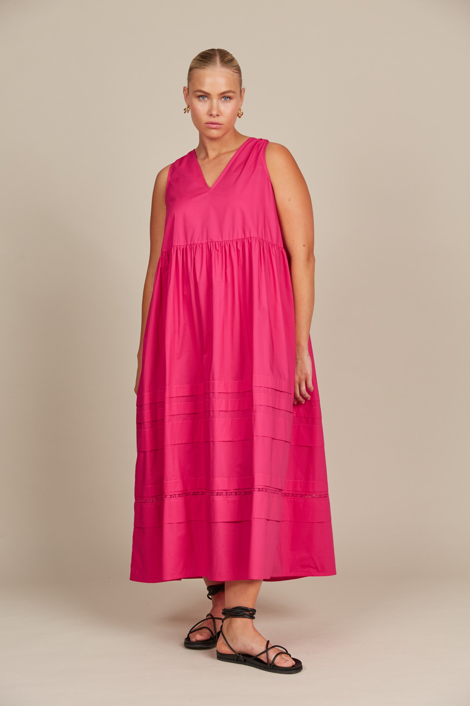 Remi Tank Dress - Raspberry - Isle of Mine Clothing - Dress Strappy Maxi