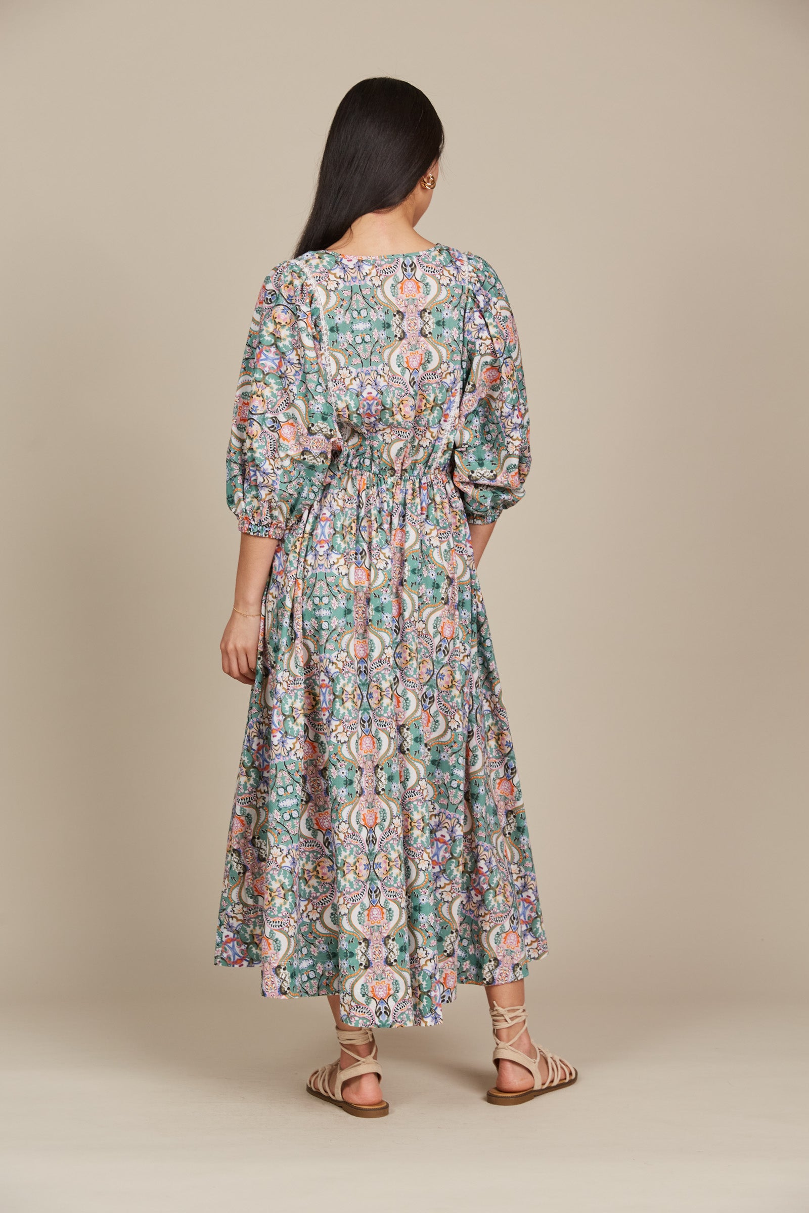 Remi Maxi - Lotus Fleuron - Isle of Mine Clothing - Dress Mid