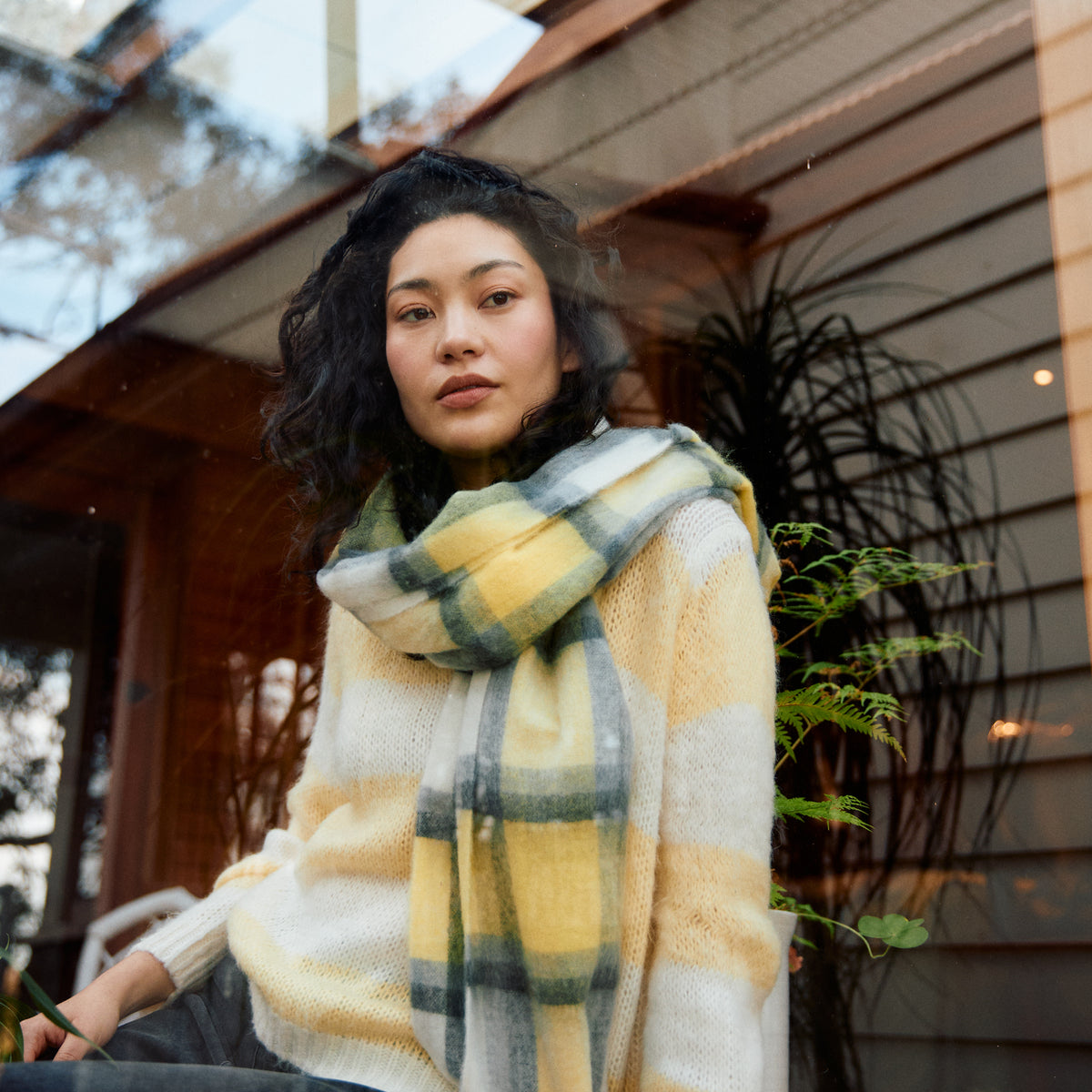 Sloane Check Scarf - Butter – Isle of Mine