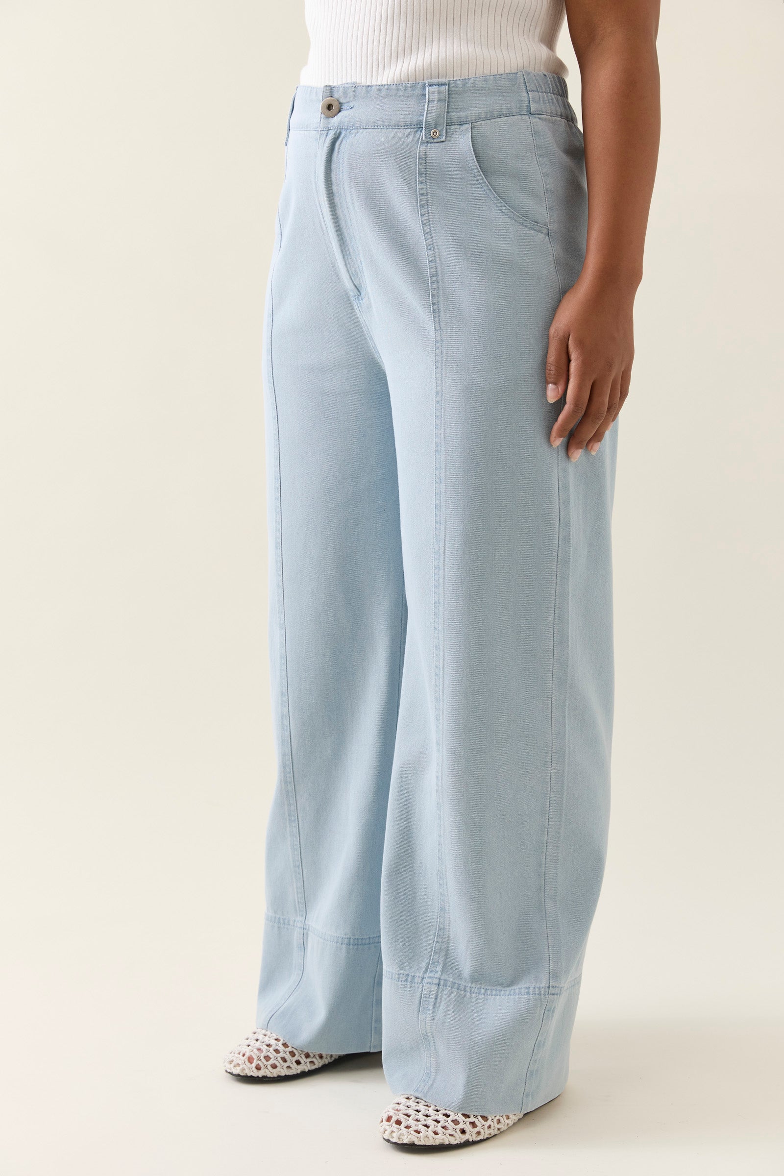 【新品未使用】everyone soft denim pants S everyone soft denim pants (ECRU) | everyone