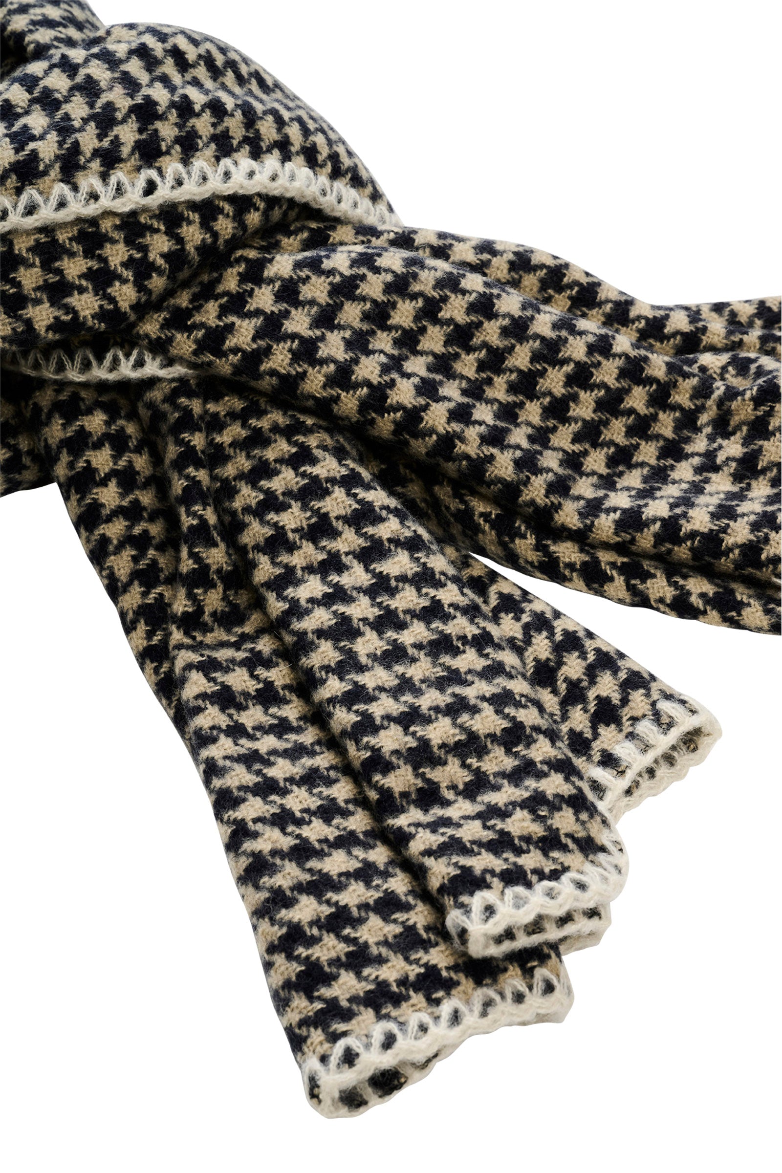 Cassidy Houndstooth Scarf - Charcoal – Isle of Mine