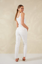 Dalton Denim Pant - White - Isle of Mine Clothing - Denim Jean