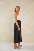 Dalton Denim Skirt - Slate - Isle of Mine Clothing - Denim Skirt Mid