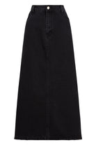 Dalton Denim Skirt - Slate - Isle of Mine Clothing - Denim Skirt Mid