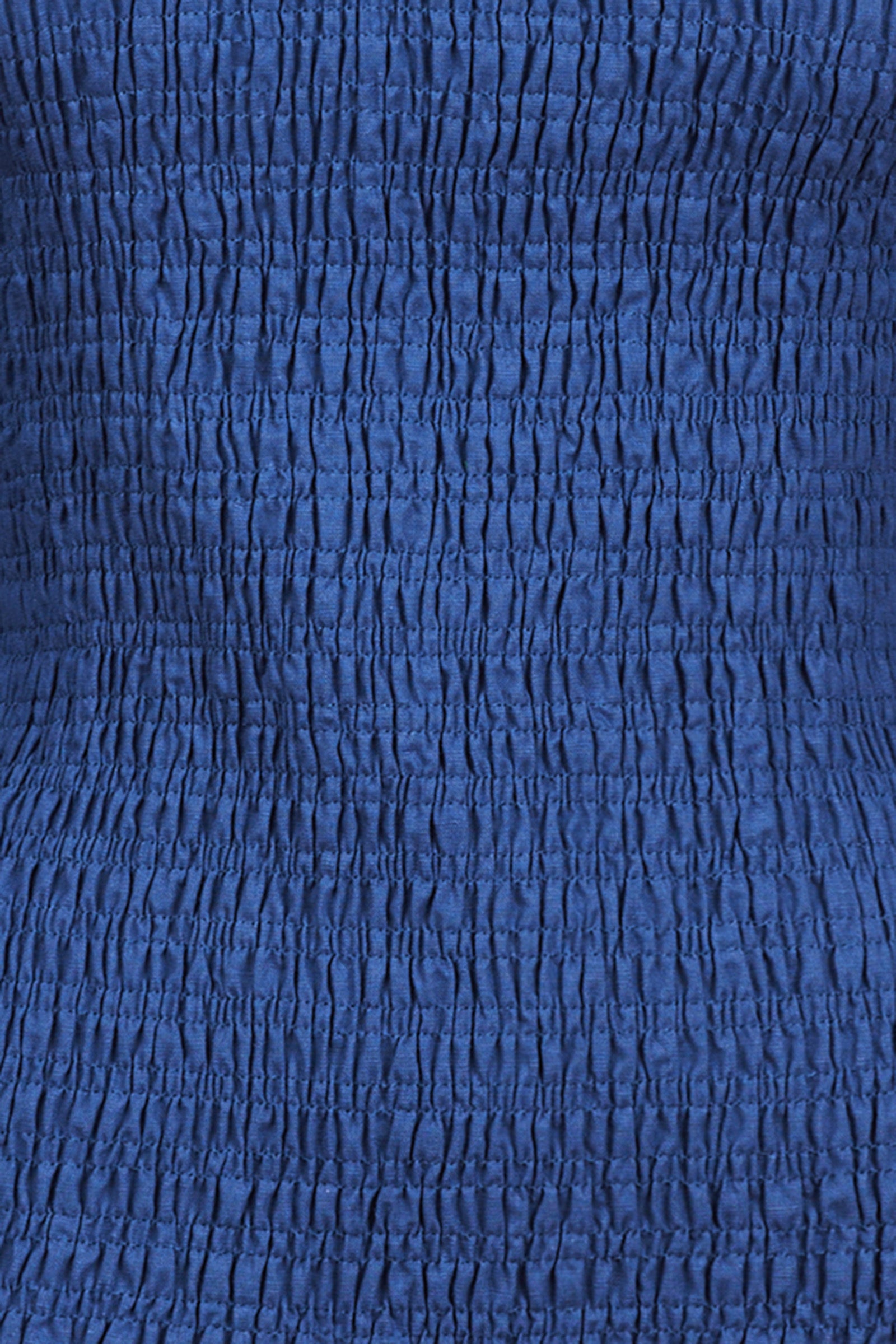 Panorama Shirred Top - Azure - Isle of Mine Clothing - Top 3/4 Sleeve Linen