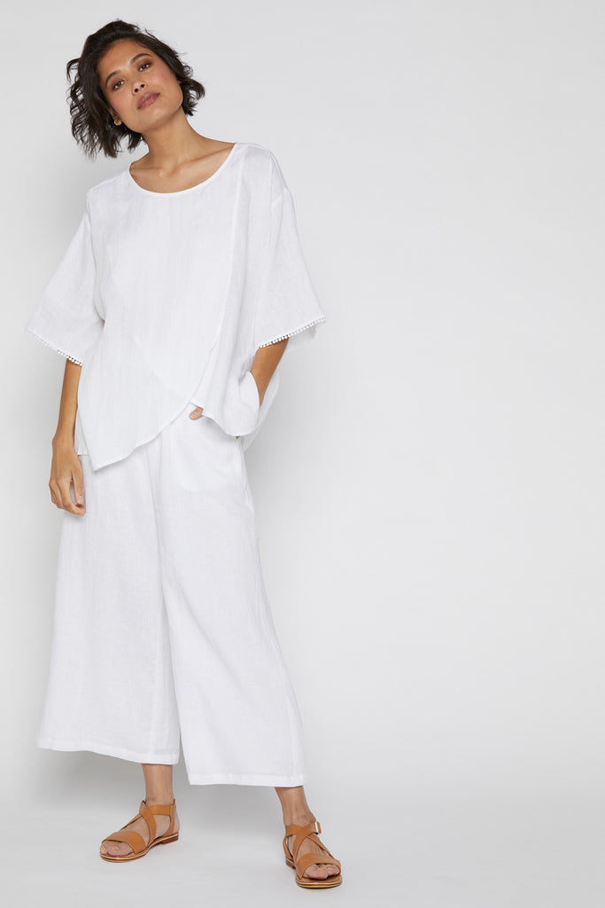 Mystic Top - Salt - Isle of Mine Clothing - Top S/S Linen One Size
