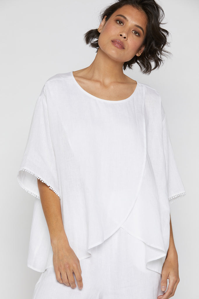 Mystic Top - Salt - Isle of Mine Clothing - Top S/S Linen One Size