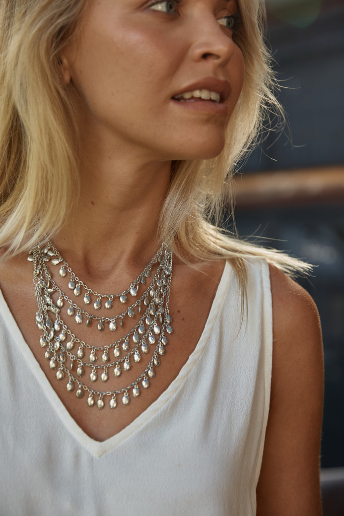 Solace Cluster Necklace - Silver - Isle of Mine Necklace